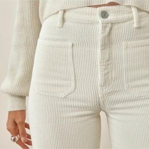 Alyssa High Rise Wide Leg Pant Cream — Reformation— NWT